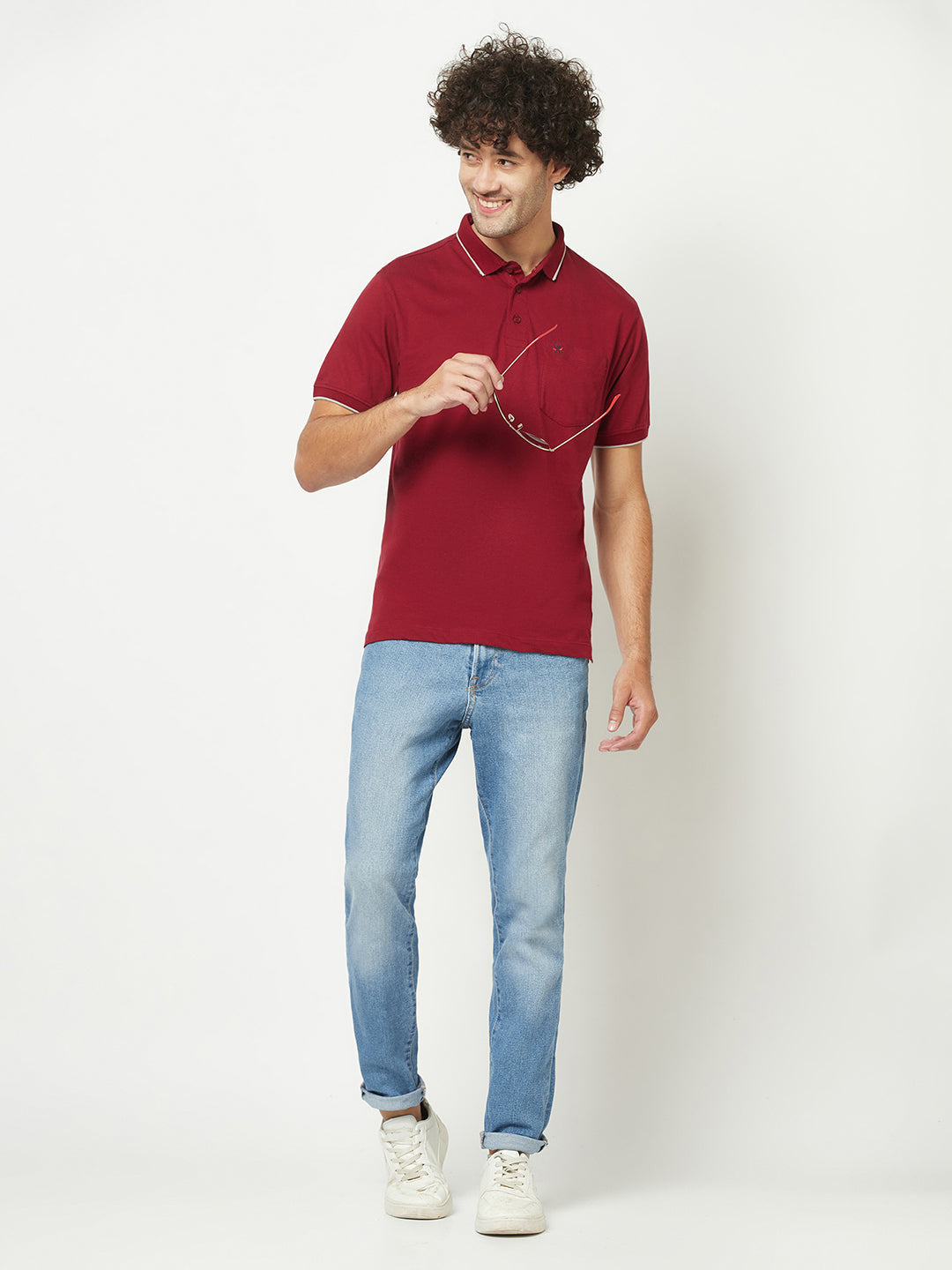  Plain Maroon Polo T-Shirt