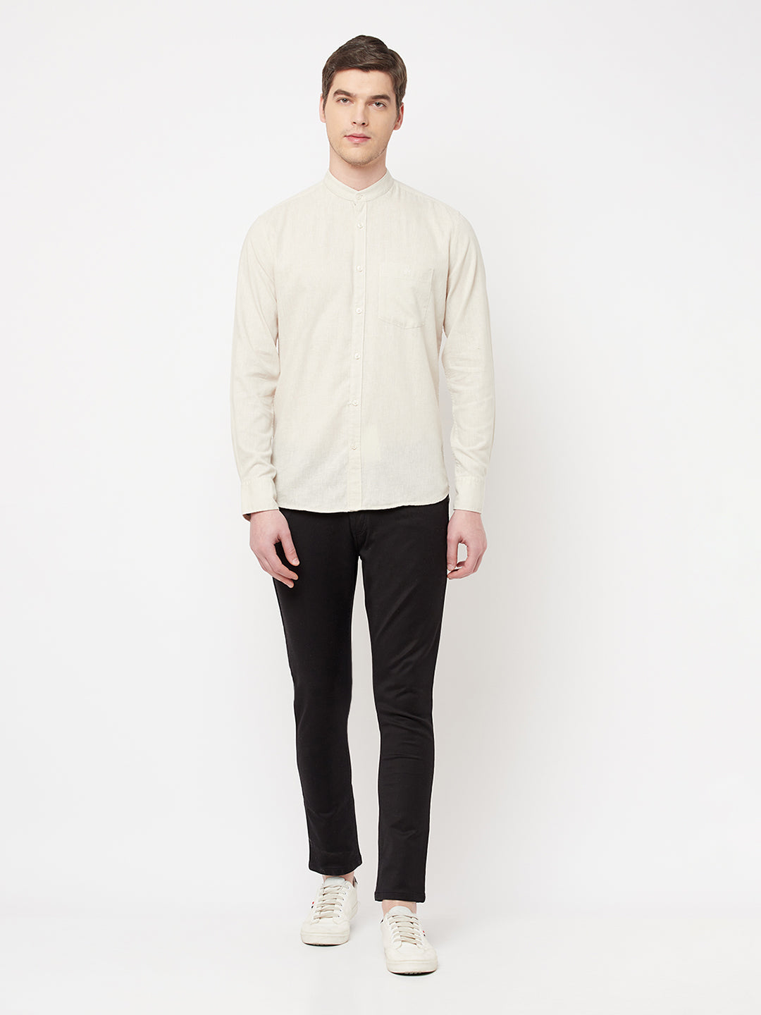 Beige Casual Shirt - Men Shirts