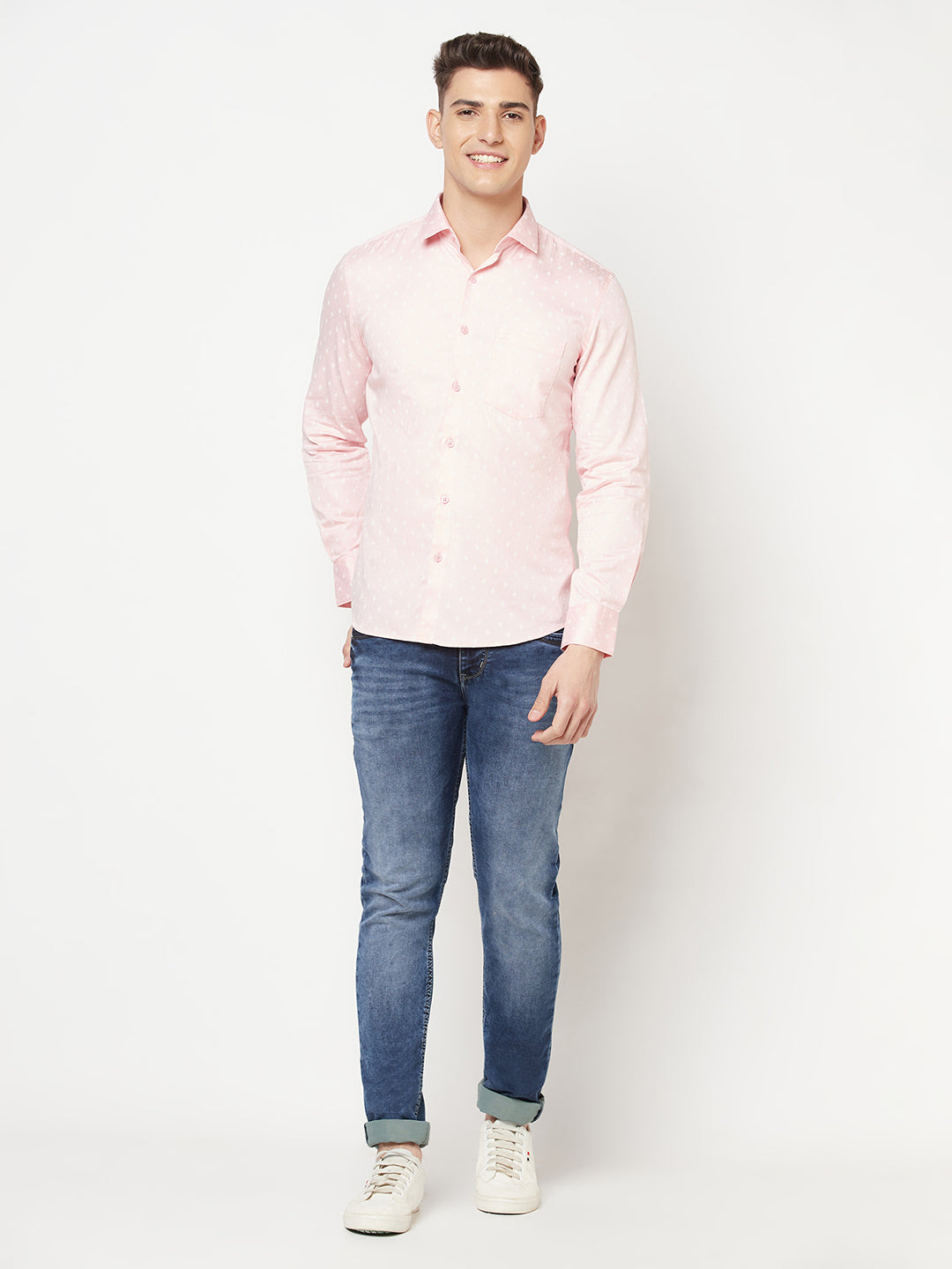 Pink Printed Shirt - Men Shirts