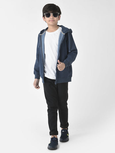  Dusty Blue Zipper Sweatshirt