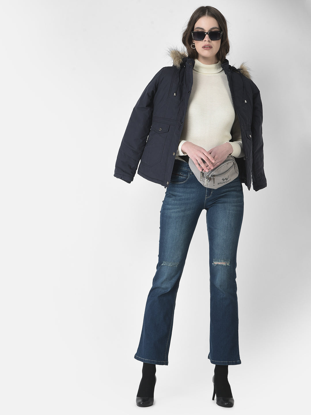  Lightly Padded Navy Blue Jacket