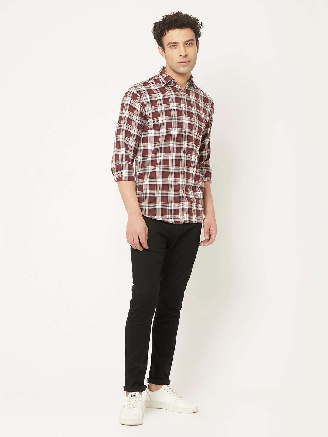   Brown Shirt in Tartan Checks