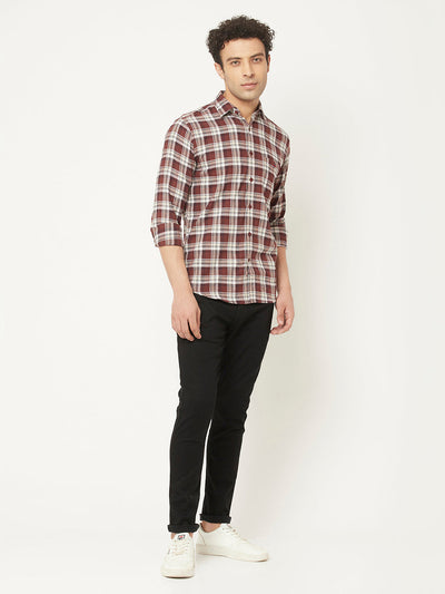  Brown Shirt in Tartan Checks
