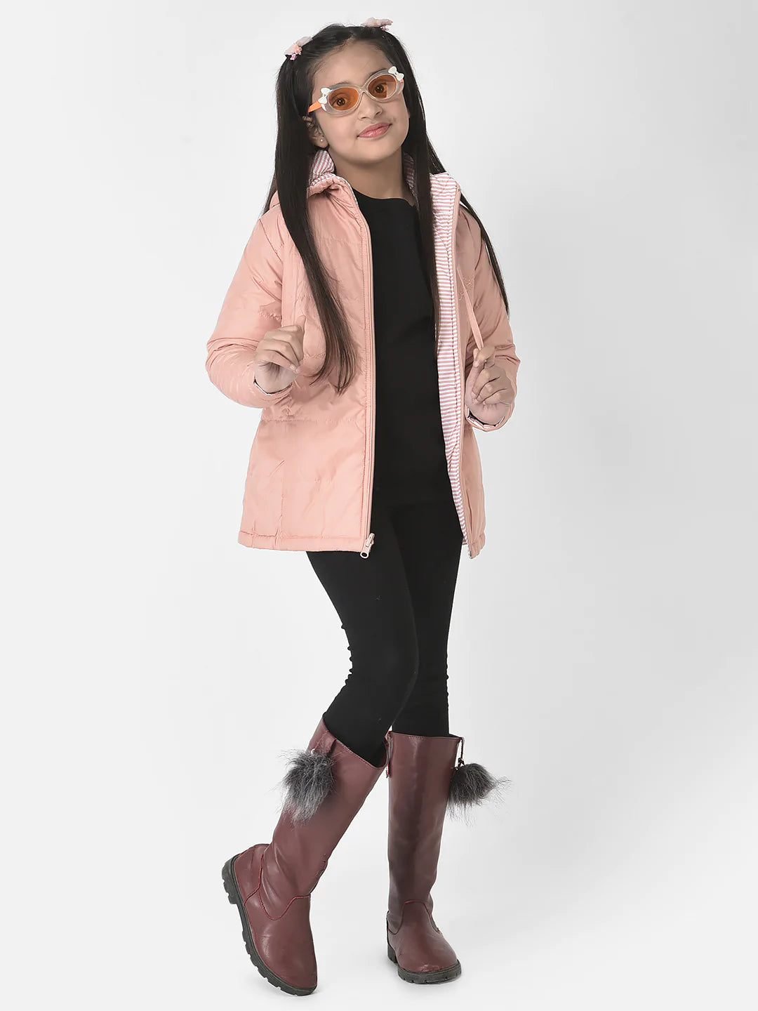  Peach A-Line Padded Jacket 