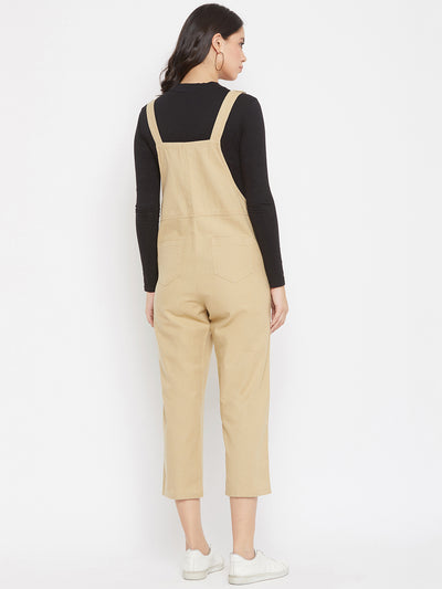 Beige Dungaree - Women Dungarees