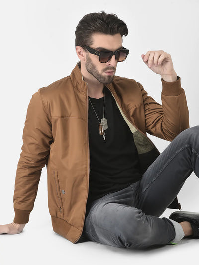  Bomber Jacket in Tan color