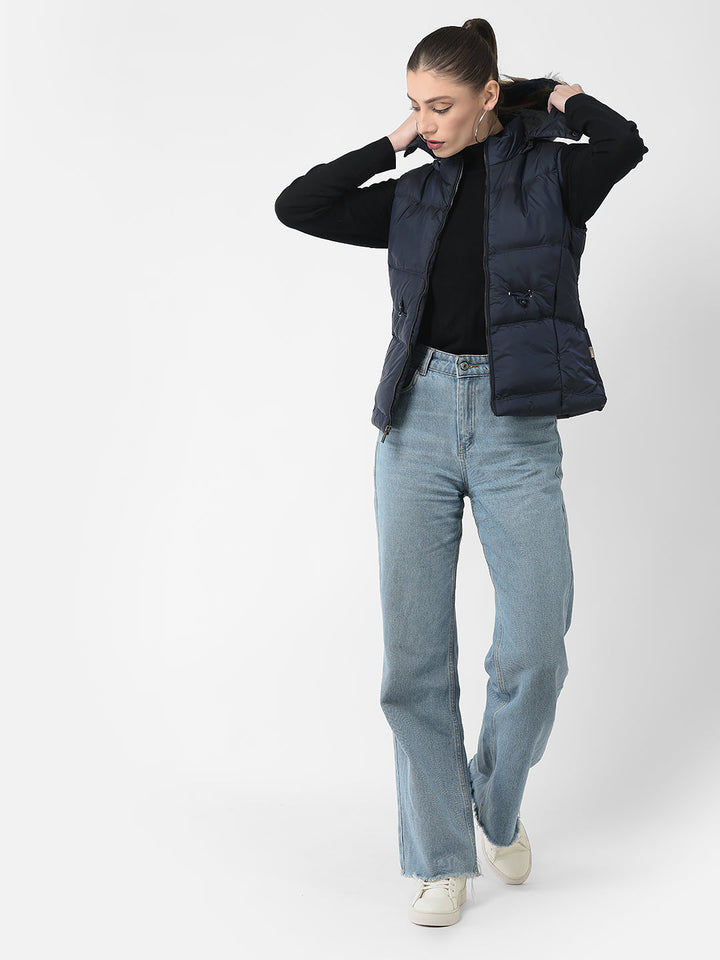  Polished Navy Blue Padded Gilet