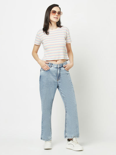  Blue Straight-Fit Denims