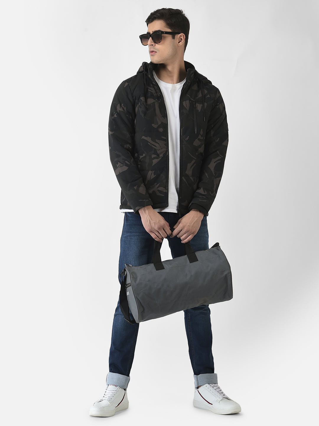  Multi-Colour Jacket in Camouflage Print 