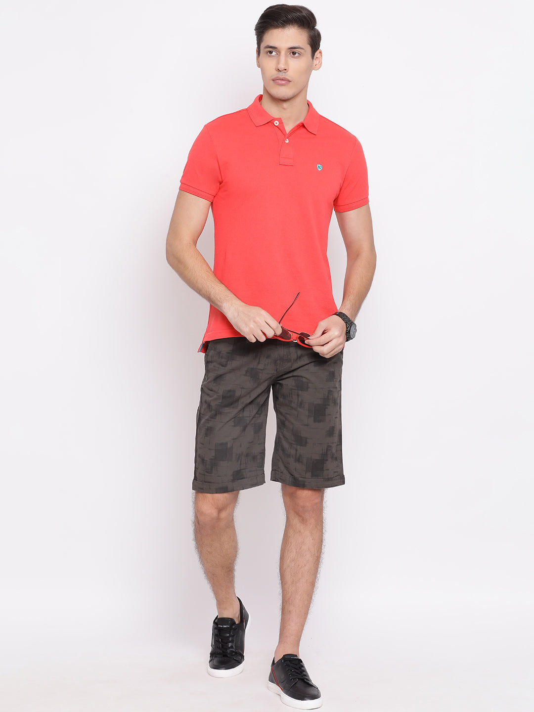 Grey Printed shorts - Men Shorts