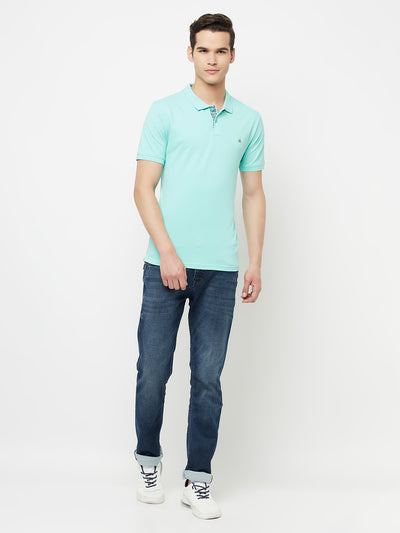 Mint Green Polo T-Shirt - Men T-Shirts