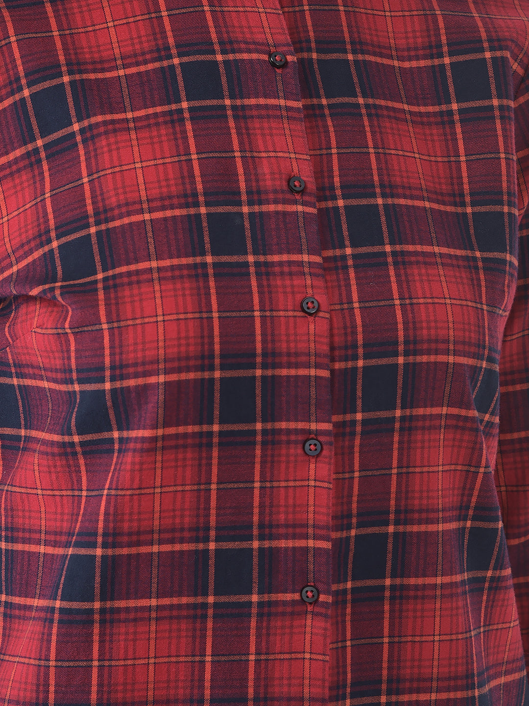 Red Checked Shirt - Women Shirts