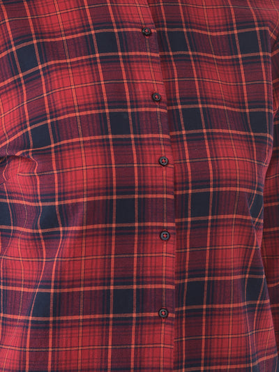 Red Checked Shirt - Women Shirts