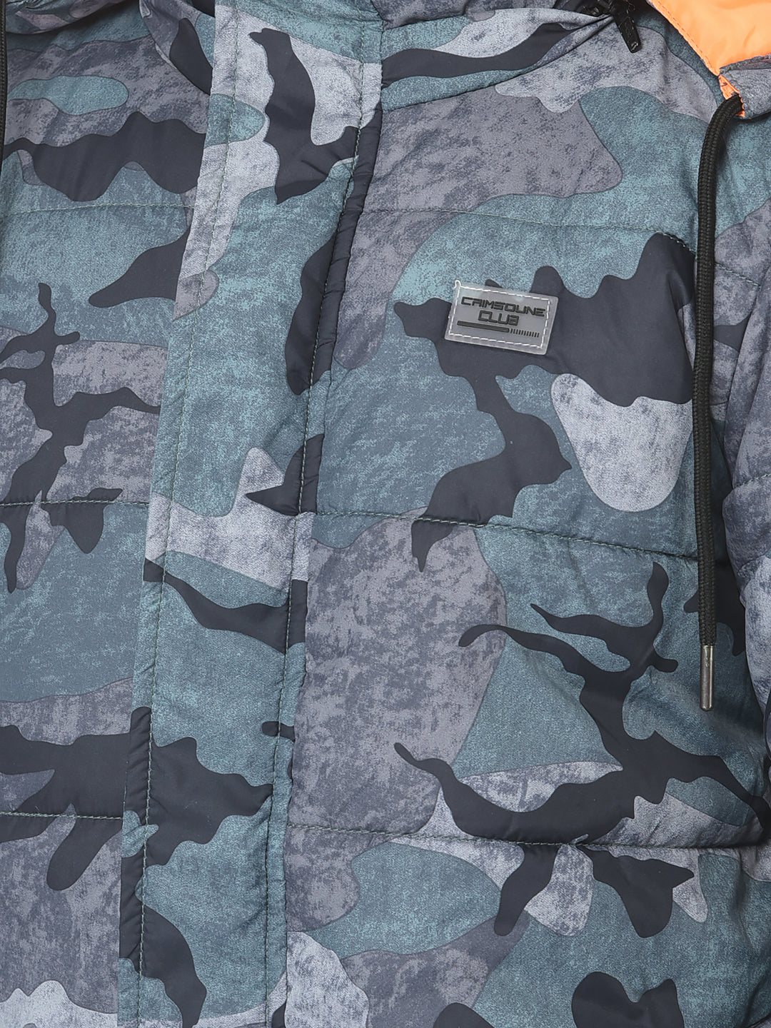  Grey-Blue Padded Camouflage Jacket