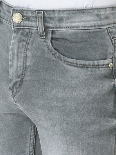  Light Grey Slim-Fit Jeans