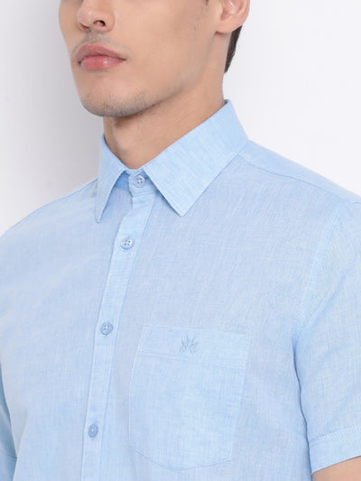 Blue Linen shirt - Men Shirts
