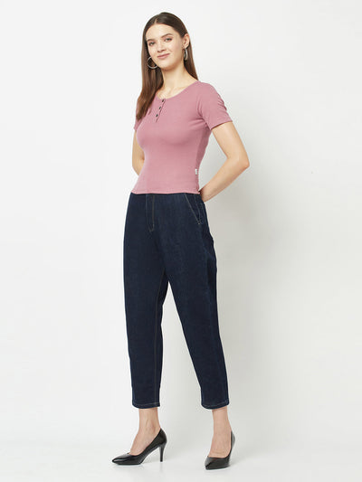 Blue Narrow-Fit Culottes