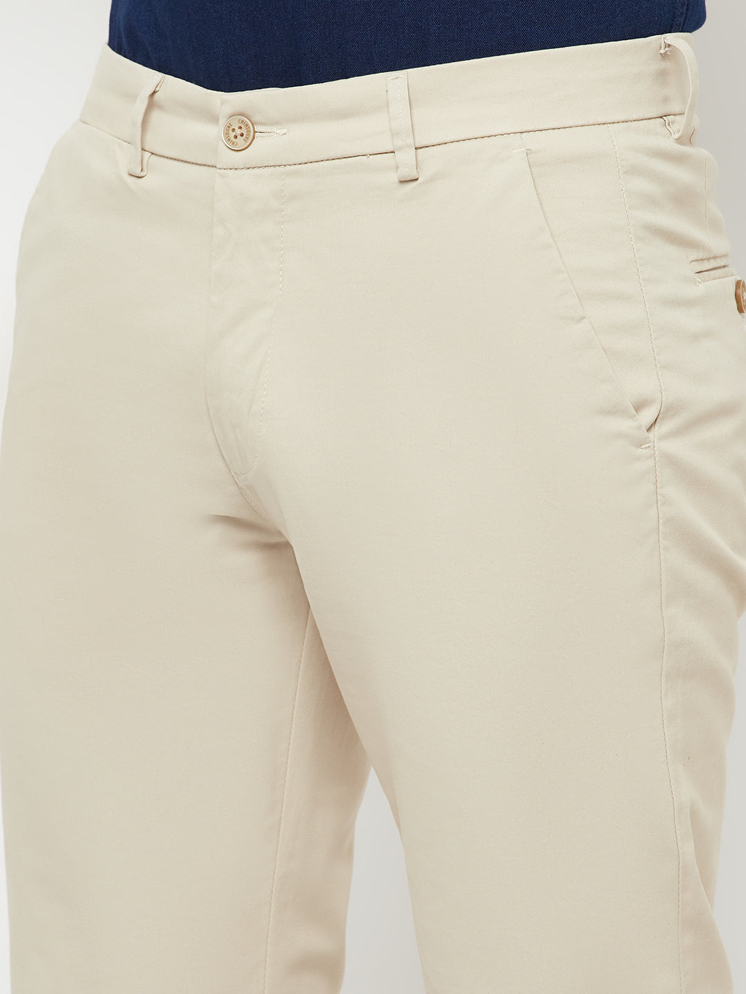 Cream Trousers - Men Trousers