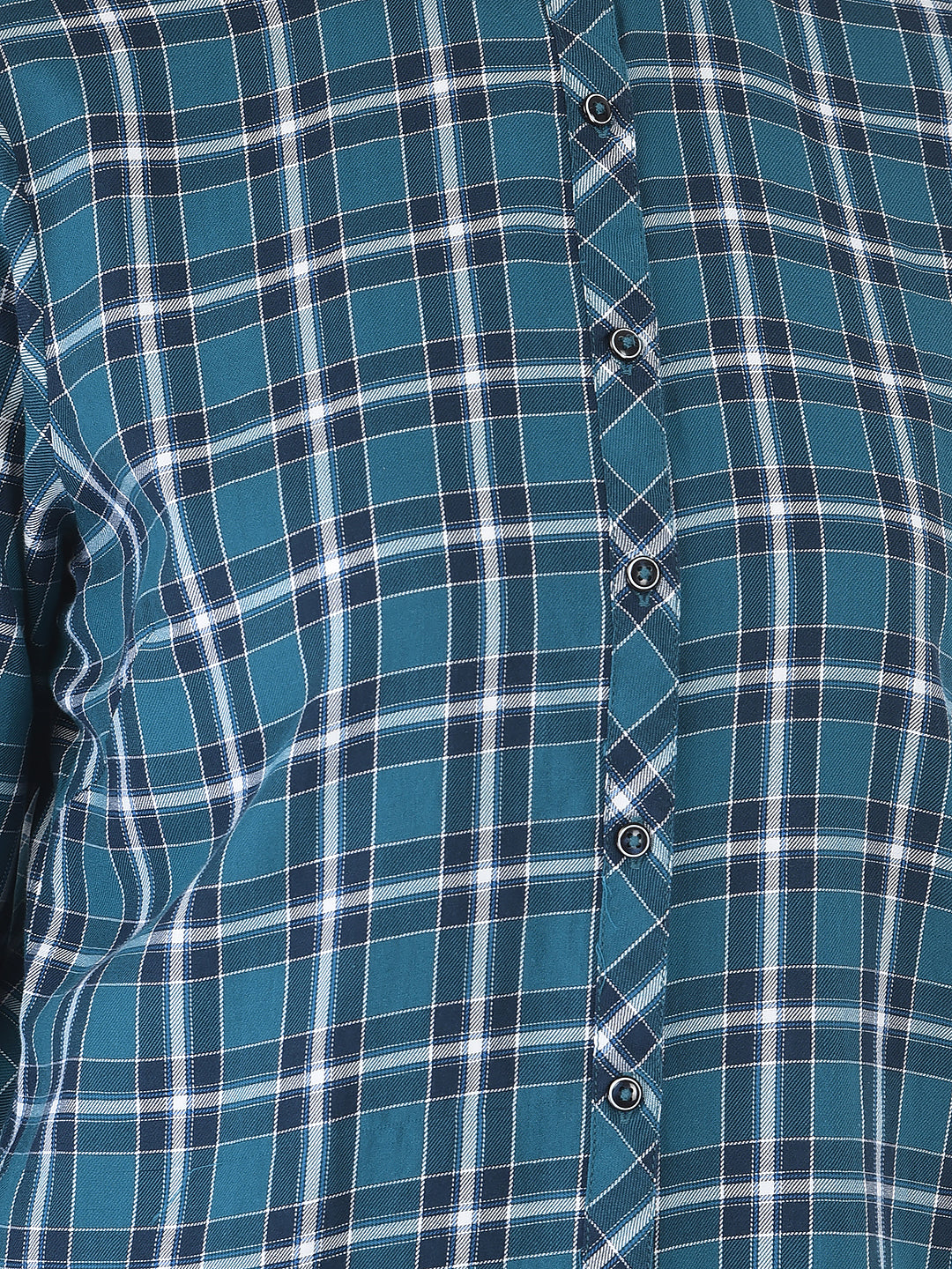 Air Force Blue Checked Shirt - Women Shirts