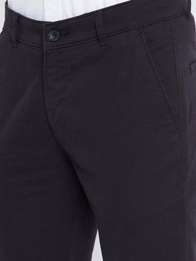 Black Slim Fit Trousers - Men Trousers