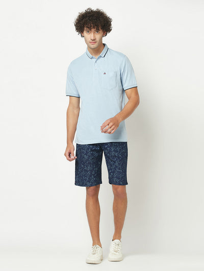  Plain Light Sky Blue Polo T-Shirt