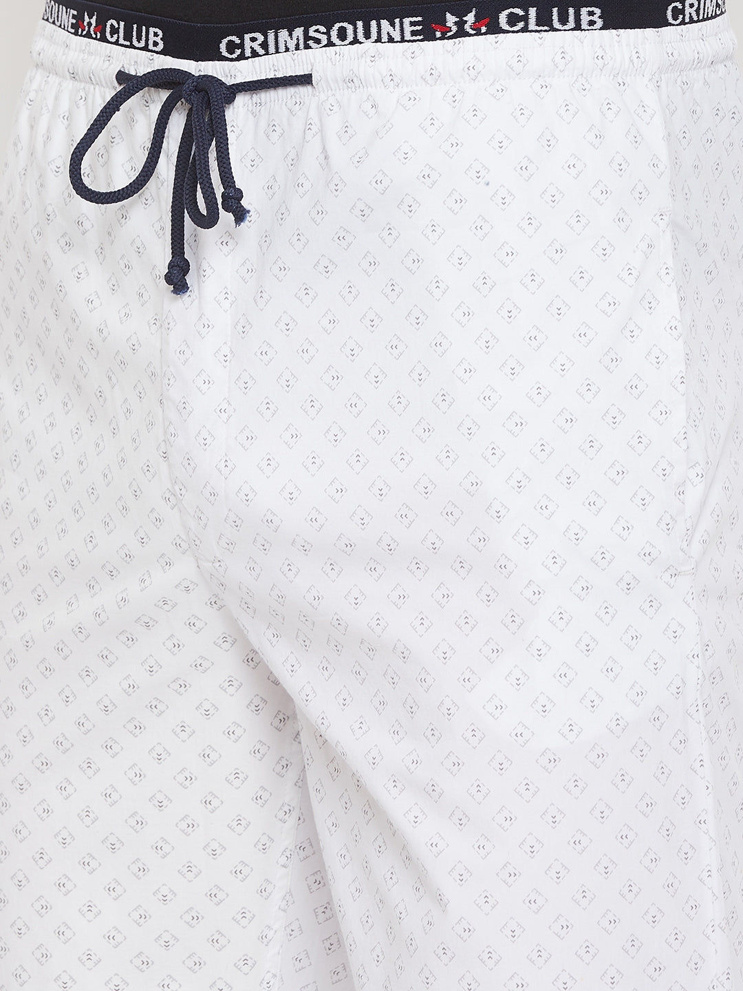 White Printed Lounge Pants - Men Lounge Pants