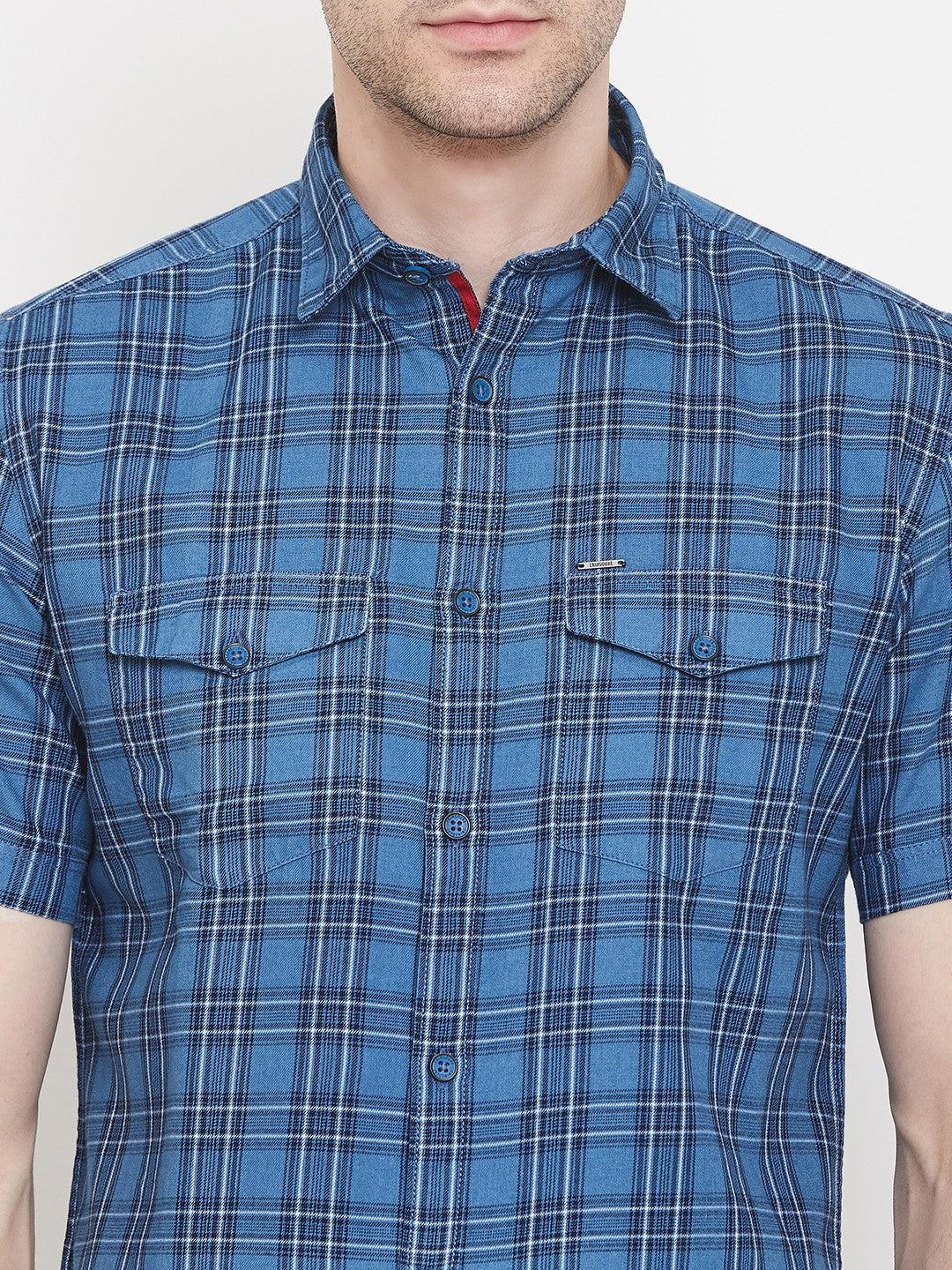Blue Checked shirt - Men Shirts