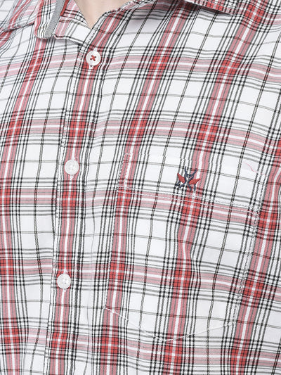 Red Flannel Shirt-Men Shirts-Crimsoune Club