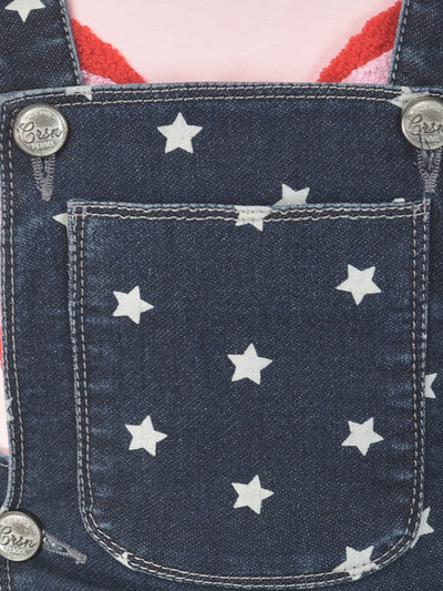  Starry Print Pinafore Dress