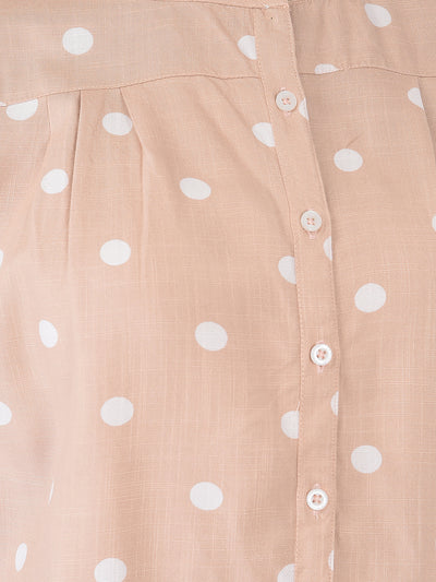 Peach Polka Top - Women Tops