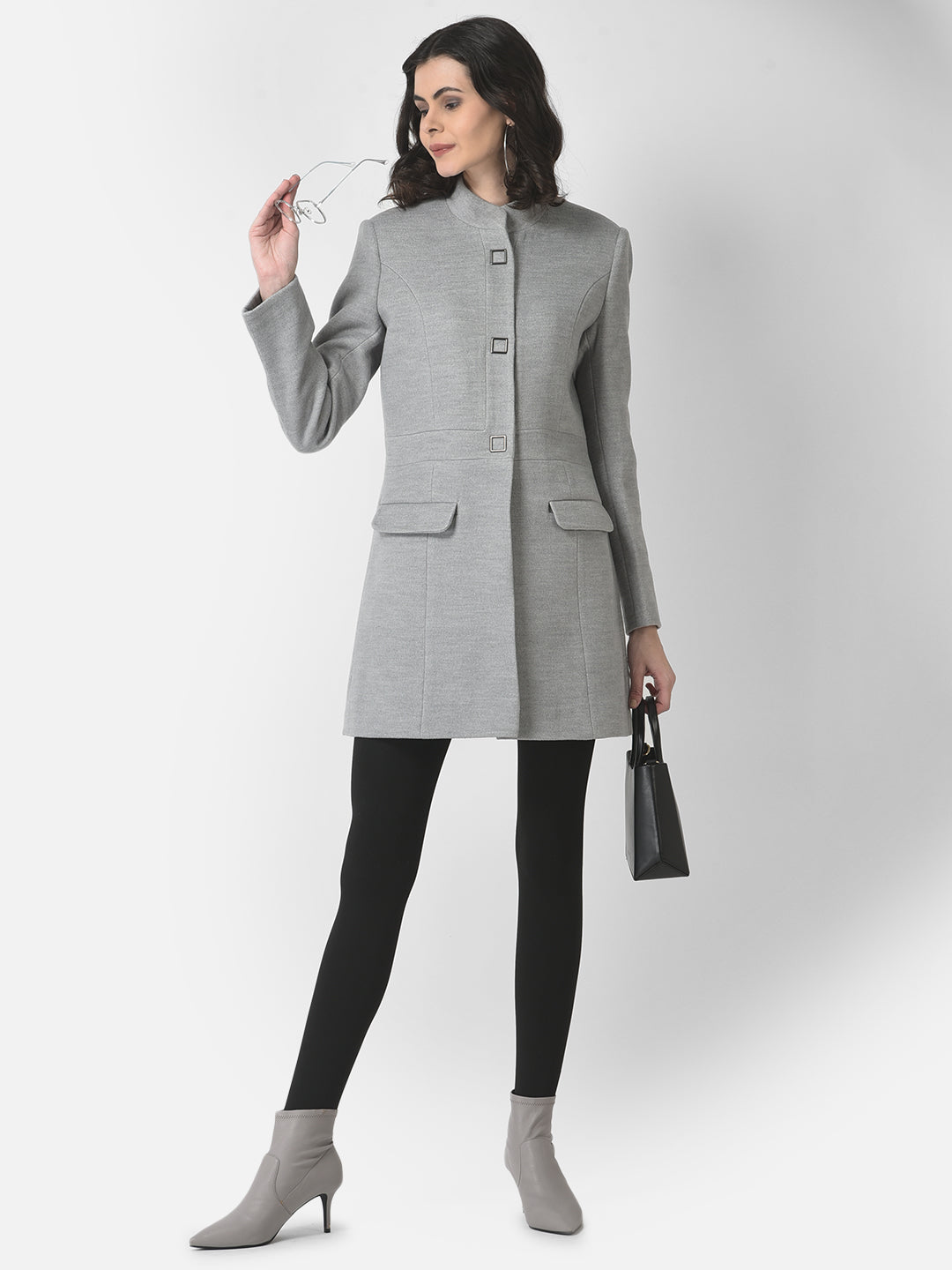  Grey A-Line Over-Coat