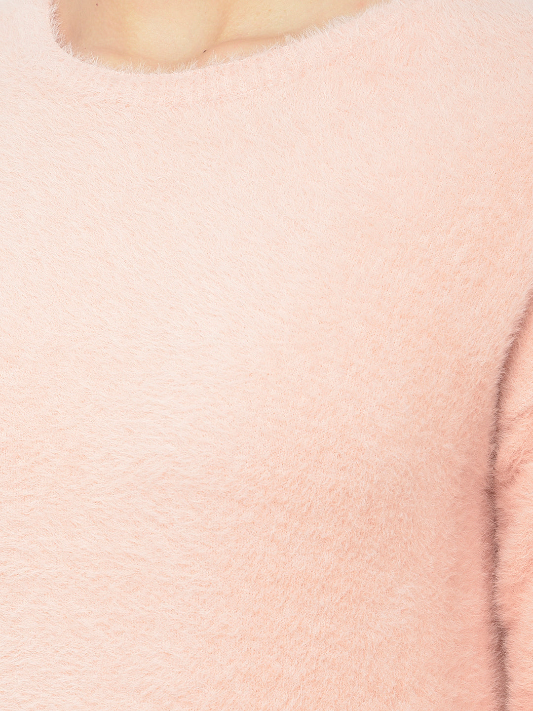 Pink Round Neck Sweater - Women Sweaters