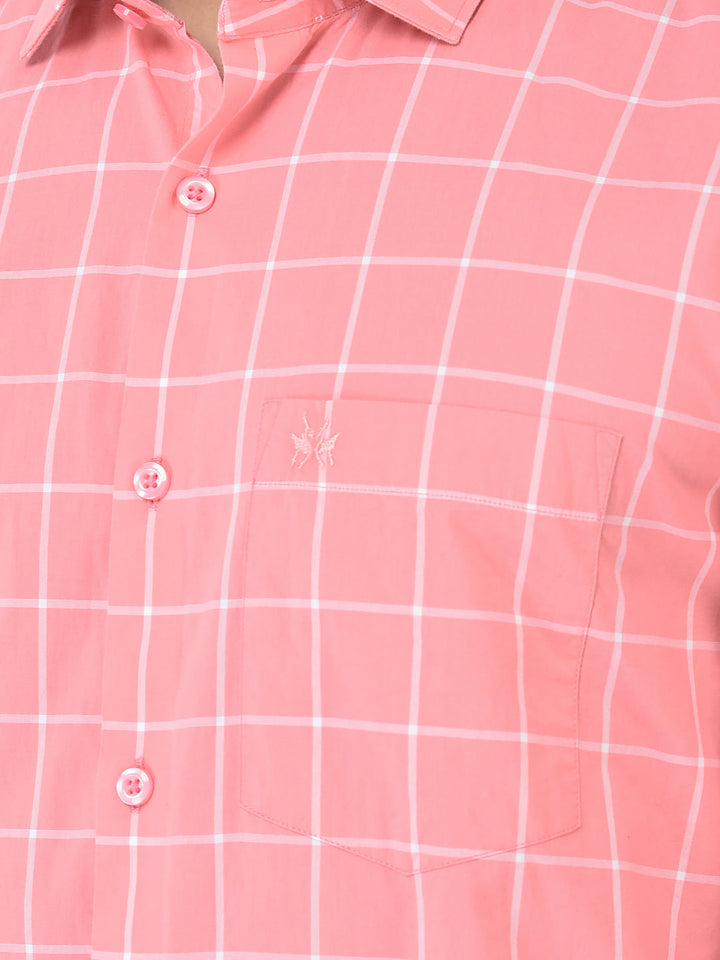  Pink Graph Check Shirt