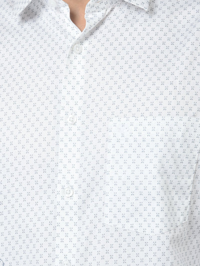 White Dot Print Shirt
