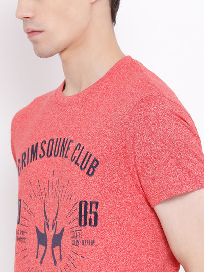 Red Printed T-Shirt - Men T-Shirts