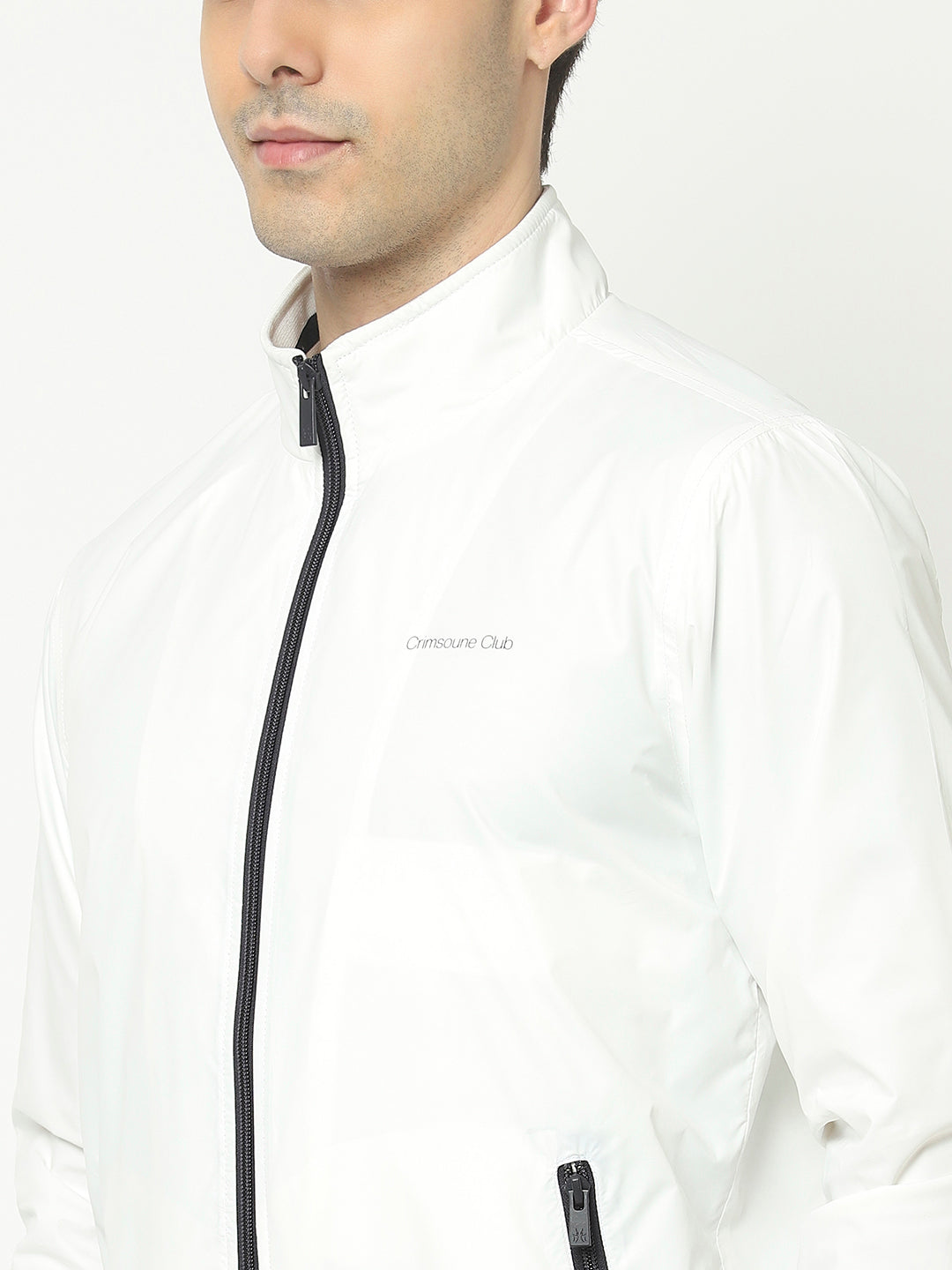  White Jacket with Logo Work 