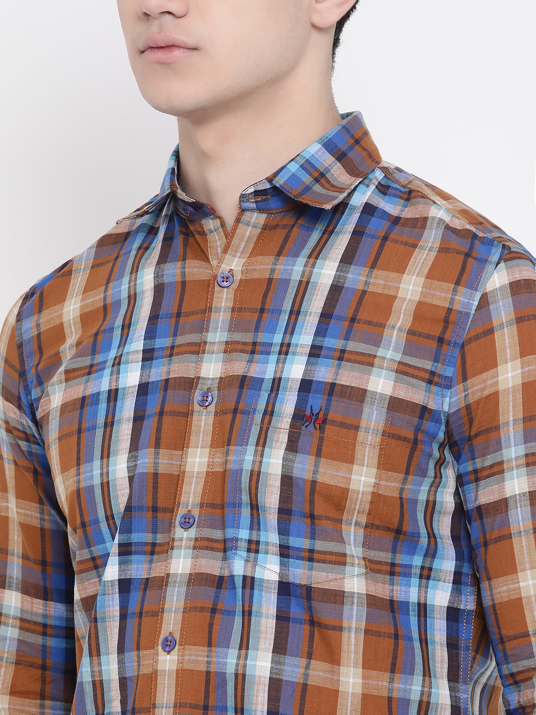 Checked Slim Fit Full Sleeves Shirt - Men Shirts