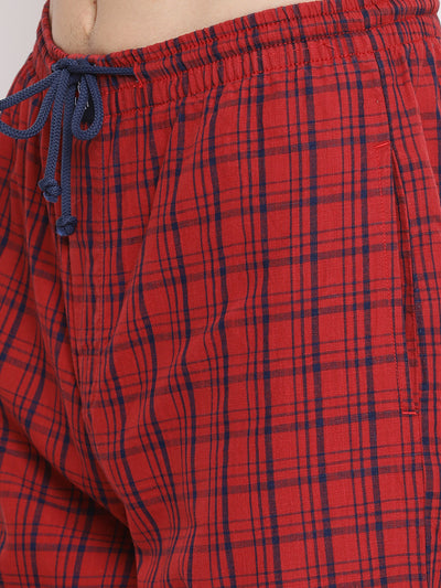 Red Checked Lounge Pants - Men Lounge Pants