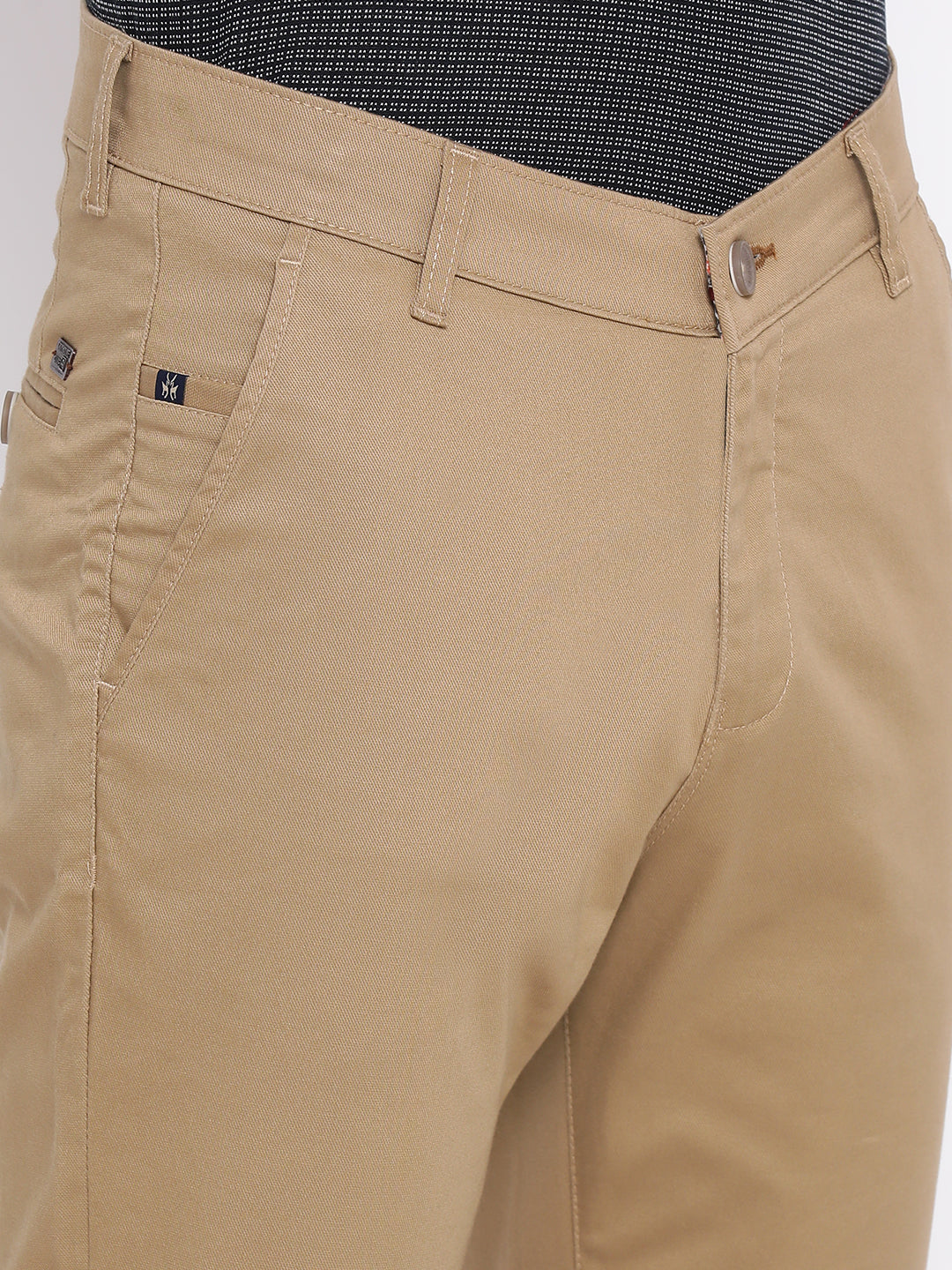 Brown Slim Fit Trousers - Men Trousers