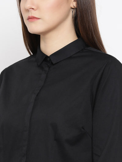 Black Button up Shirt - Women Shirts