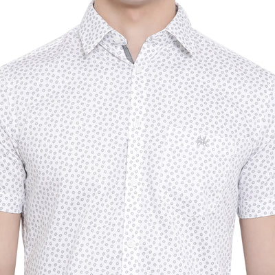 White Printed Shirt - Men Shirts