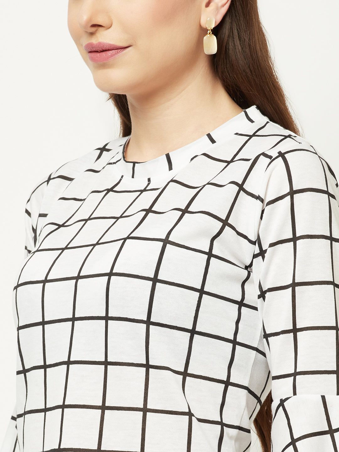  Graph Print Peplum Top