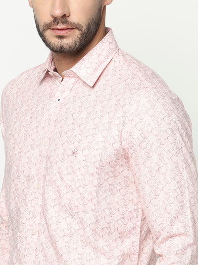 Pink Abstract Shirt-Men Shirts-Crimsoune Club