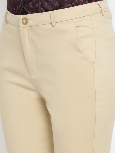 Khaki Slim Fit Chinos - Women Trousers