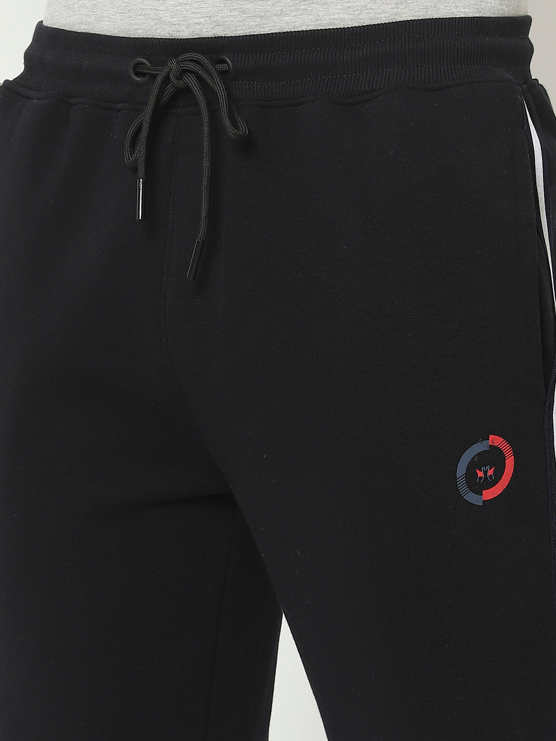  Navy Blue Track Pant with Contrast Logo Work