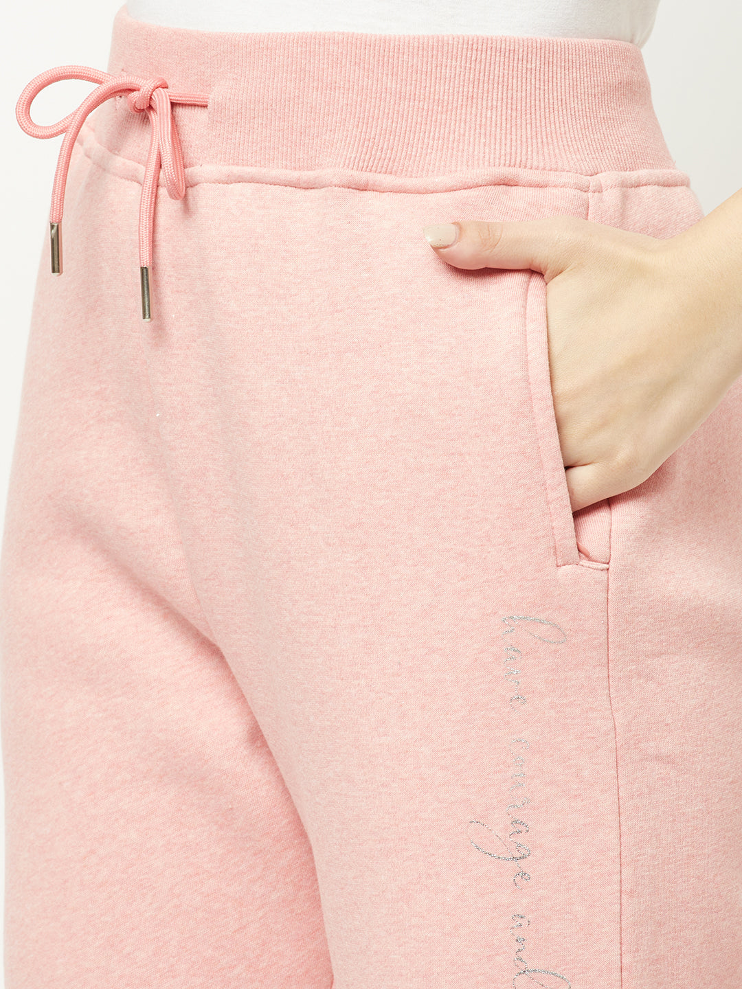  Pink Melange Joggers