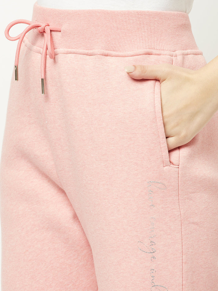  Pink Melange Joggers
