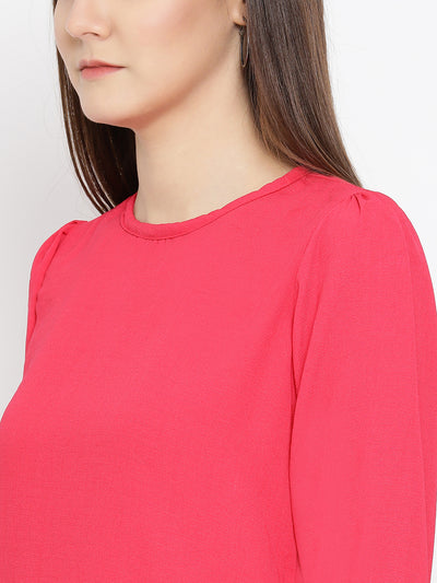 Pink Round Neck Top - Women Tops