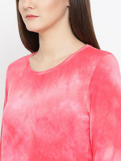 Pink Round Neck T-Shirt - Women T-Shirts