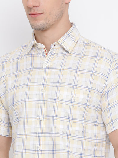 Checked Half Sleeve Slim Fit shirt - Men Shirts